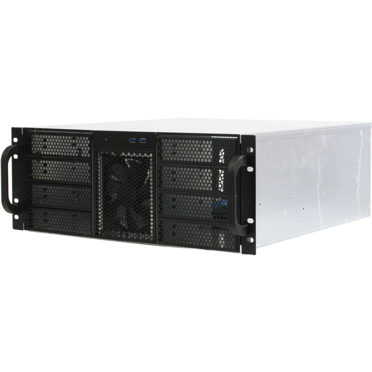 Procase RE411-D8H4-E-55 Корпус 4U server case,8x5.25+5HDD,черный,без блока питания,глубина 550мм,MB EATX 12"x13"