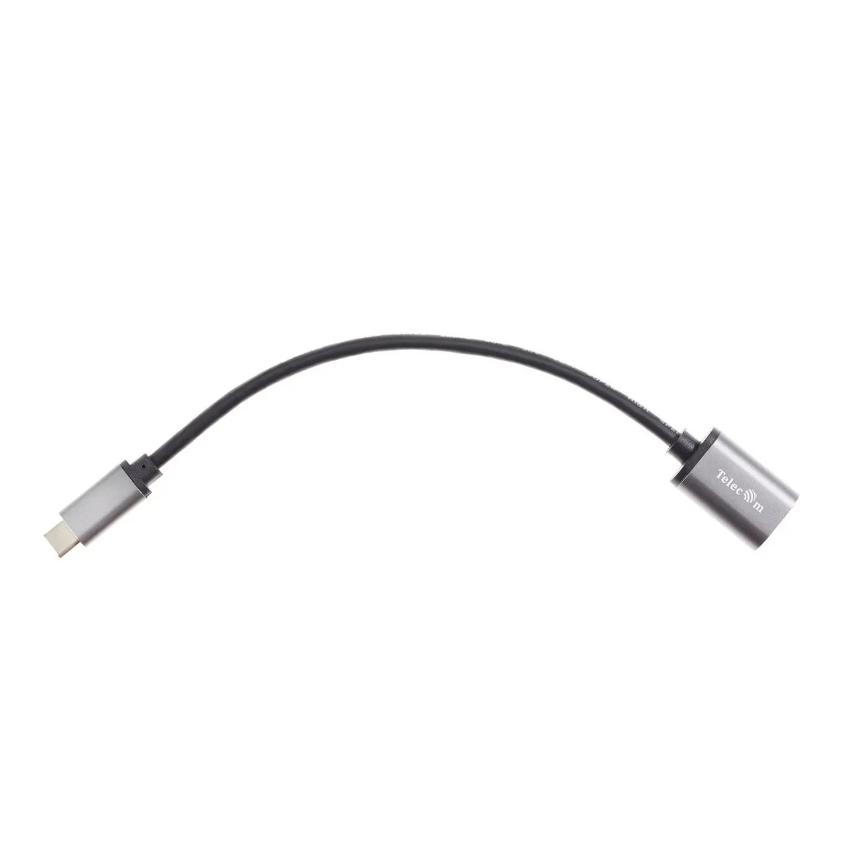 Telecom TC409M Кабель-адаптер Type-Cm --> USB 3.0 Af , OTG, 1,5A , 5,0Gbps , Alum grey 0,2m Telecom (TC409M) [6926123467206]