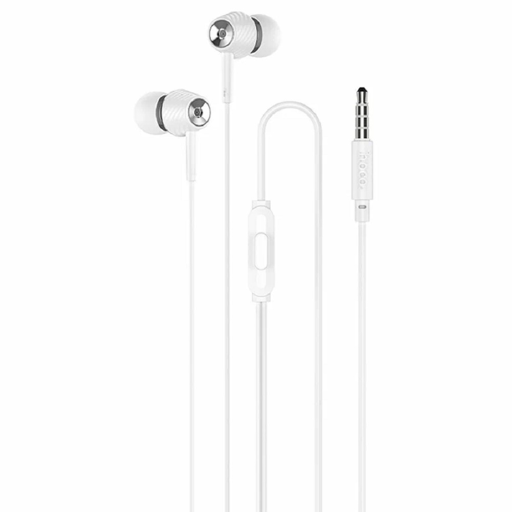 HOCO M70/ Наушники + микрофон/ Кнопка ответа/ 1.2м/ 3.5 mm jack/ White арт. HC-17429