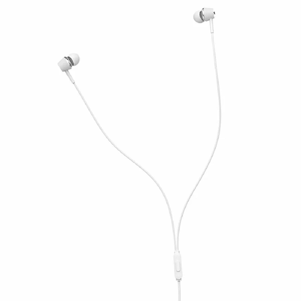 HOCO M70/ Наушники + микрофон/ Кнопка ответа/ 1.2м/ 3.5 mm jack/ White арт. HC-17429