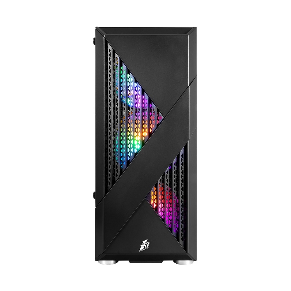 1STPLAYER Корпус FIREROSE F3-A Black / ATX, TG / 4x120mm LED fans inc. / F3-A-BK-4F1