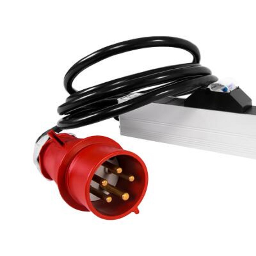 REM Верт блок розеток Rem-3x32, 3 фазы 32A, 6 авт, инд, 24 S, 1820 мм, IEC 309, шнур 3 м R-3x32-24S-A-I-1820-3-3P(N) ЦМО арт. R-3x32-24S-A-I-1820-3-3PN