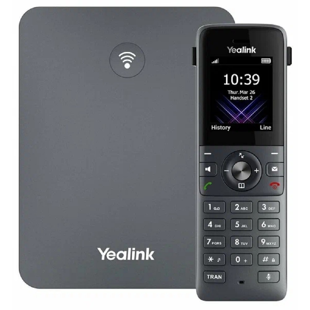 YEALINK DECT-трубка Yealink W73P DECT (база W70B+трубка W73H) до 10 SIP-аккаунтов, до 10 трубок на базу, до 20 одноврем. Вызовов