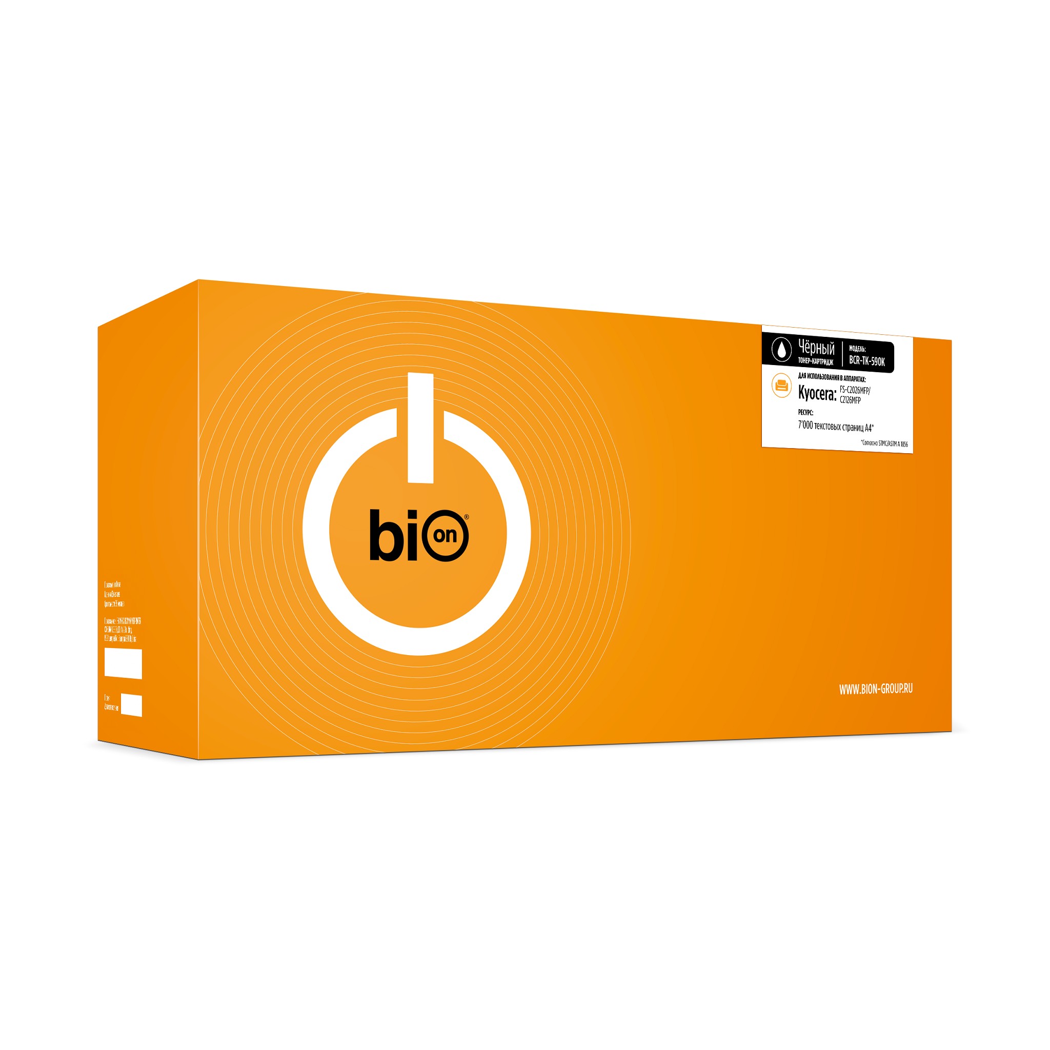 Bion TK-590K Тонер Картридж для Kyocera FS-C2026MFP/C2126MFP (7000 стр.),Черный, с чипом Bion Cartridge арт. BCR-TK-590K