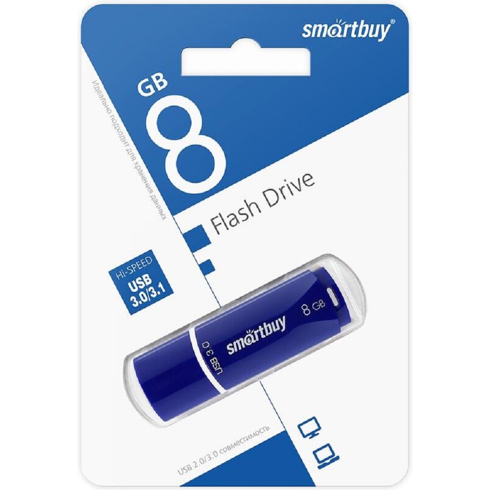 Smartbuy USB Drive 8GB Crown Blue (SB8GBCRW-Bl) Smart buy