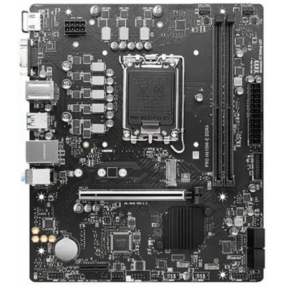 MSI PRO H610M-E DDR4 {H610, LGA1700, 2 DDR4, 1 PCI-Ex16, 1 PCI-Ex1, 1 M.2, 4 SATA3.0, 4 USB3.2Gen1, 8 USB 2.0} MicroStar