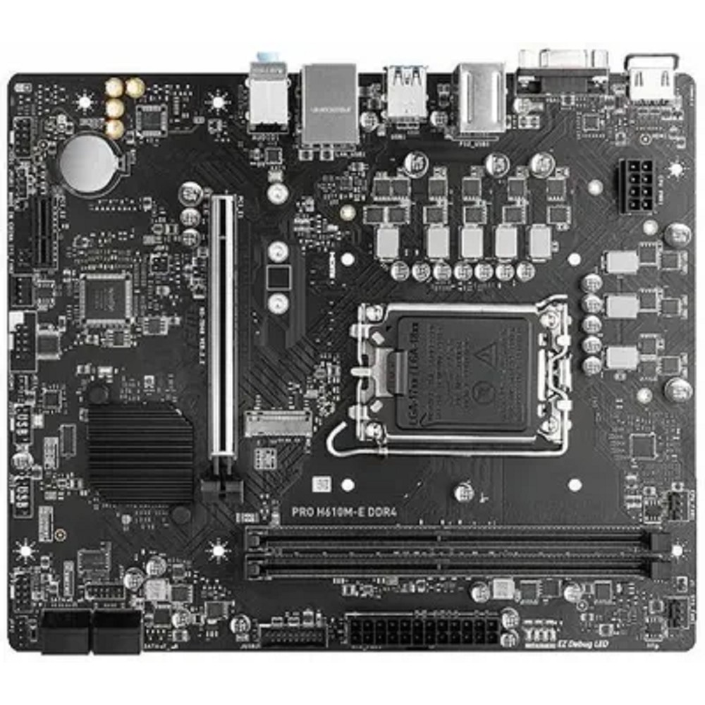 MSI PRO H610M-E DDR4 {H610, LGA1700, 2 DDR4, 1 PCI-Ex16, 1 PCI-Ex1, 1 M.2, 4 SATA3.0, 4 USB3.2Gen1, 8 USB 2.0} MicroStar