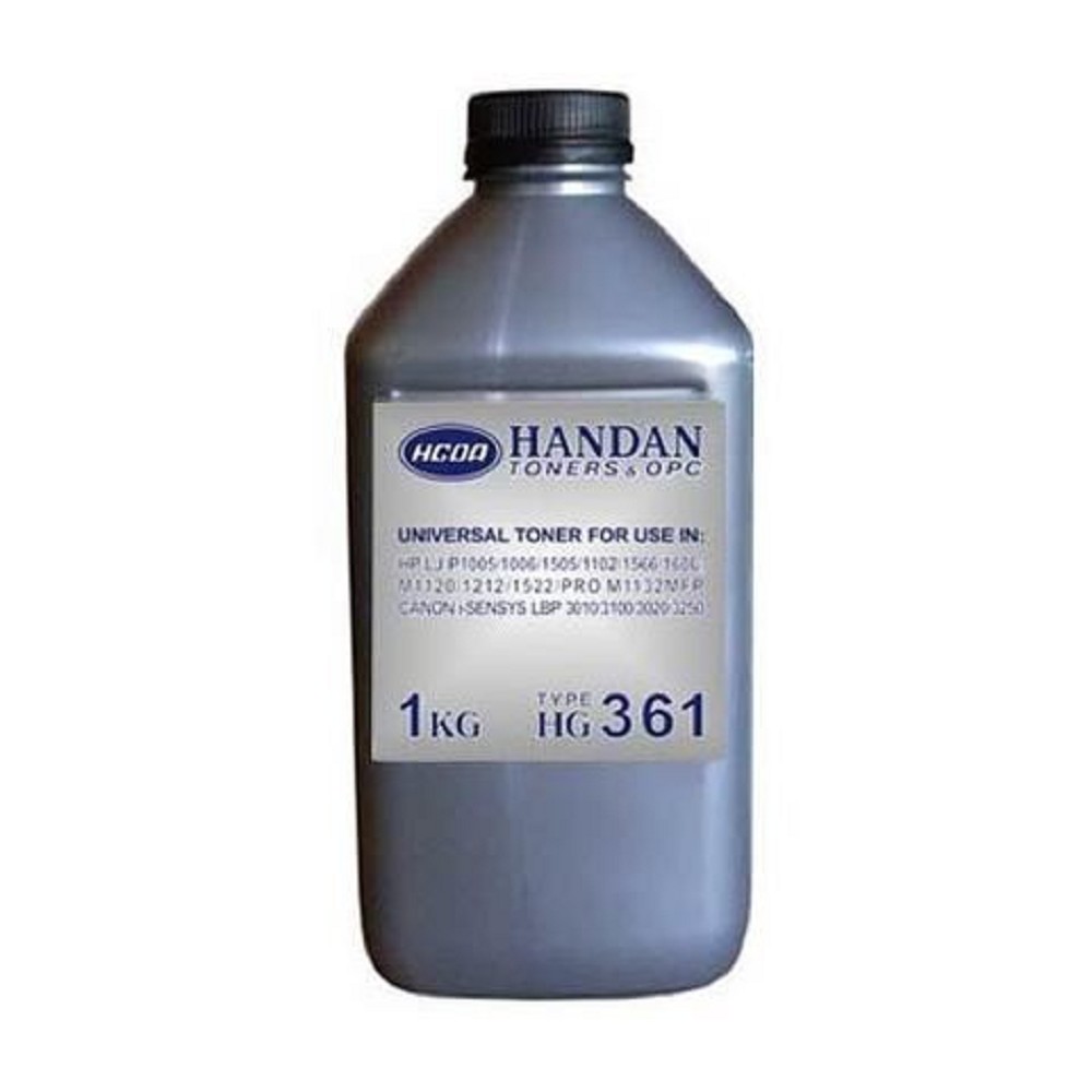 HANDAN Тонер универсальный для HP LJ P1005/P1006, Тип HG361, GP LJP1005/1160.Тип HG361, 1 кг, канистра No Name арт. 980361601