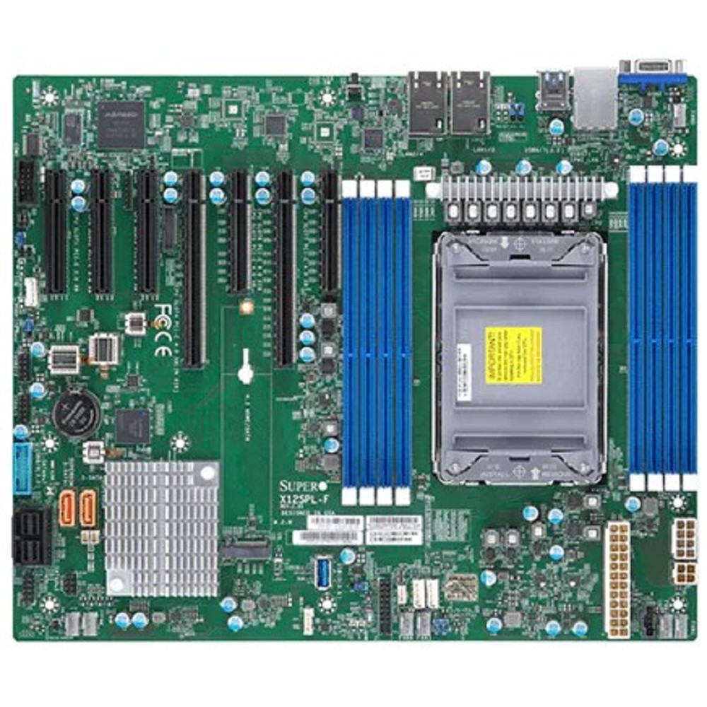 Supermicro Motherboard 1xCPU X12SPL-F 3rd Gen Xeon Scalable 270W/8xRDIMM/C621A RAID 0/1/5/10/ 2xGbE/ 7xPCIe/M.2/ 12.1"x10"(Bulk) арт. MBD-X12SPL-F-B