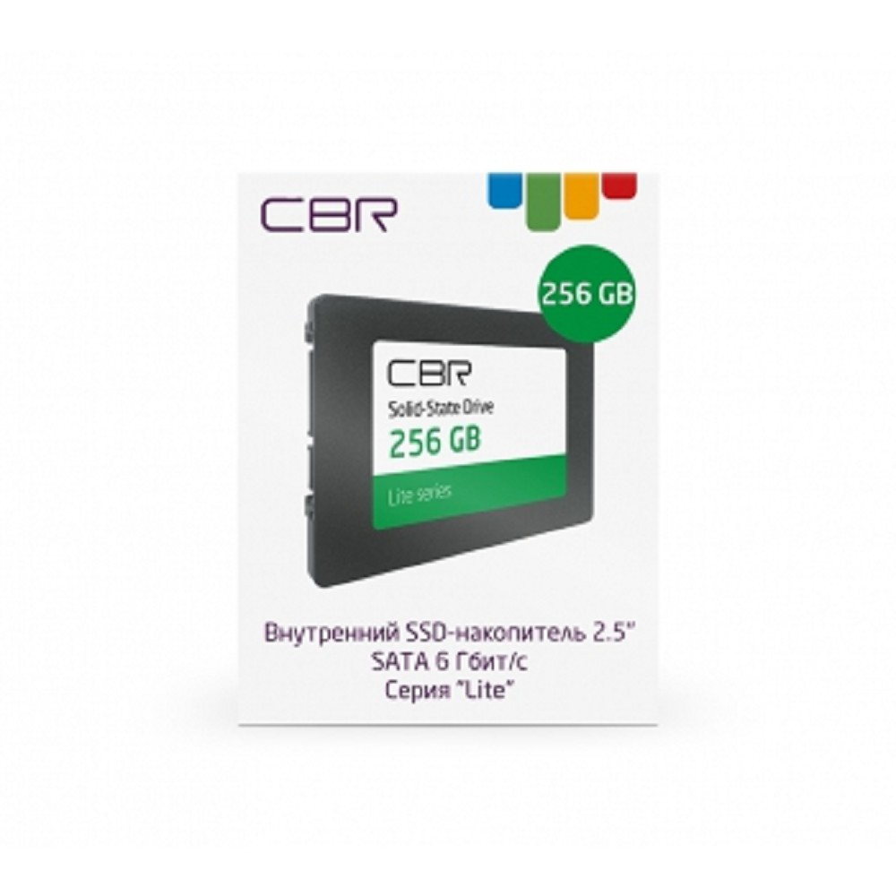 CBR SSD-256GB-2.5-LT22, Внутренний SSD-накопитель, серия "Lite", 256 GB, 2.5", SATA III 6 Gbit/s, SM2259XT, 3D TLC NAND, R/W speed up to 550/520 MB/s, TBW (TB) 128