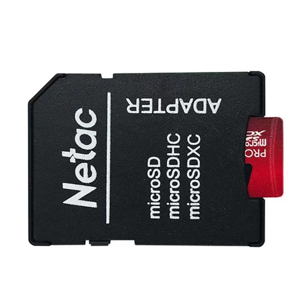 Netac P500 Extreme PRO 32GB MicroSDHC V10/A1/C10 up to 100MB/s, retail pack with SD Adapter арт. NT02P500PRO-032G-R