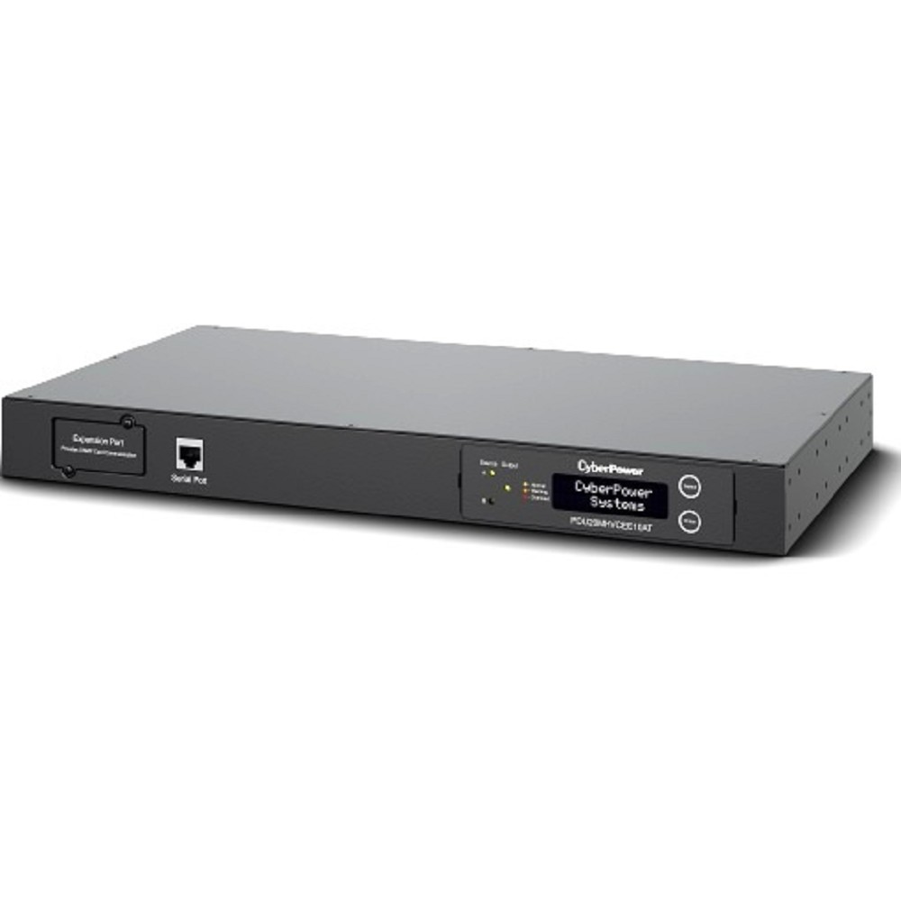 CyberPower ATS PDU20MHVCEE10AT Metered, 1U type, 16Amp, plug IEC 309 16A, (8) IEC 320 C13 (2) IEC 320 C19