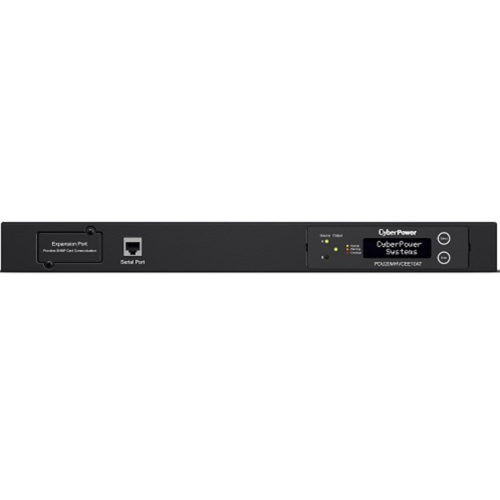 CyberPower ATS PDU20MHVCEE10AT Metered, 1U type, 16Amp, plug IEC 309 16A, (8) IEC 320 C13 (2) IEC 320 C19