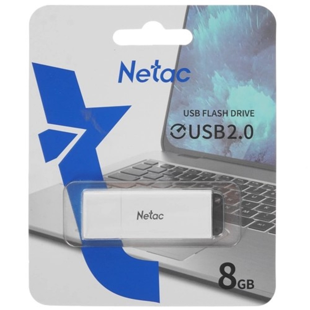 Netac U185 8GB USB2.0 Flash Drive, with LED indicator арт. NT03U185N-008G-20WH