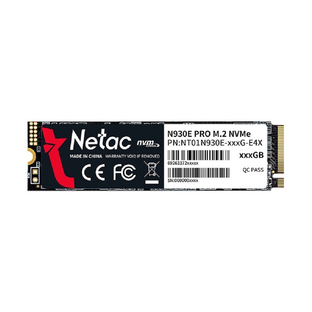 Netac SSD N930E Pro 512GB PCIe 3 x4 M.2 2280 NVMe 3D NAND, R/W up to 2080/1700MB/s, IOPS(R4K) 200K/200K, TBW 300TB, 3y wty арт. NT01N930E-512G-E4X
