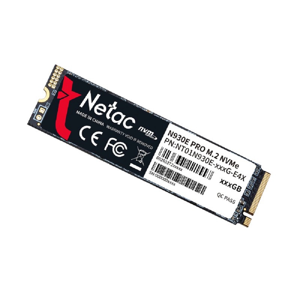 Netac SSD N930E Pro 512GB PCIe 3 x4 M.2 2280 NVMe 3D NAND, R/W up to 2080/1700MB/s, IOPS(R4K) 200K/200K, TBW 300TB, 3y wty арт. NT01N930E-512G-E4X