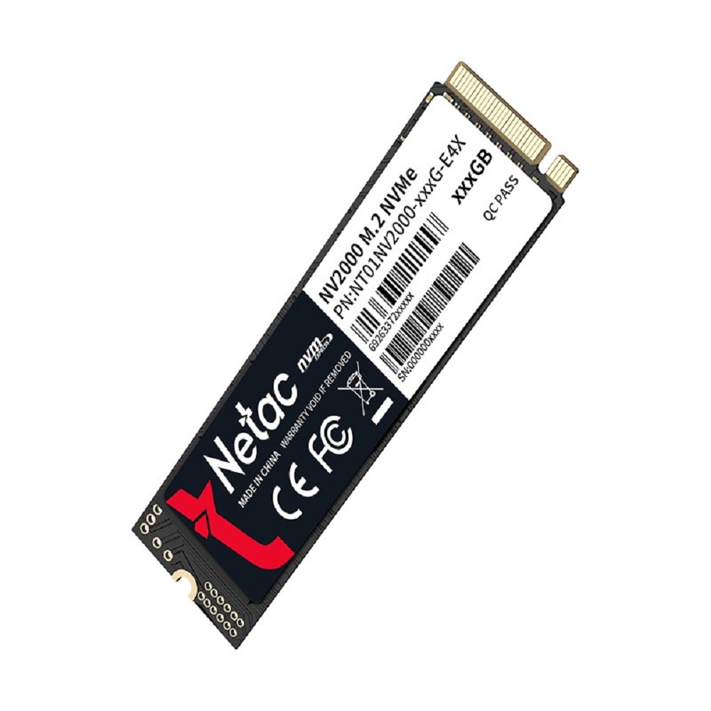 Netac SSD NV2000 512GB PCIe 3 x4 M.2 2280 NVMe 3D NAND, R/W up to 2500/1950MB/s, IOPS(R4K) 130K/250K, TBW 300TB, 5y wty арт. NT01NV2000-512-E4X