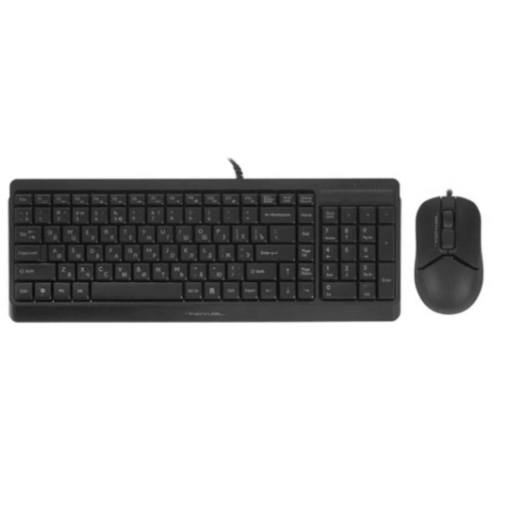 Клавиатура + мышь A4Tech Fstyler F1512 клав:черный мышь:черный USB (F1512 BLACK)
