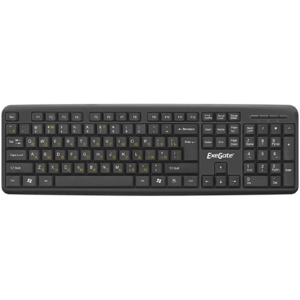 Exegate EX287139RUS Комплект проводной ExeGate Professional Standard Combo MK120 OEM (влагозащищенная кл.104кл+мышь 1000 3кн.,USB, 1,5 м.)