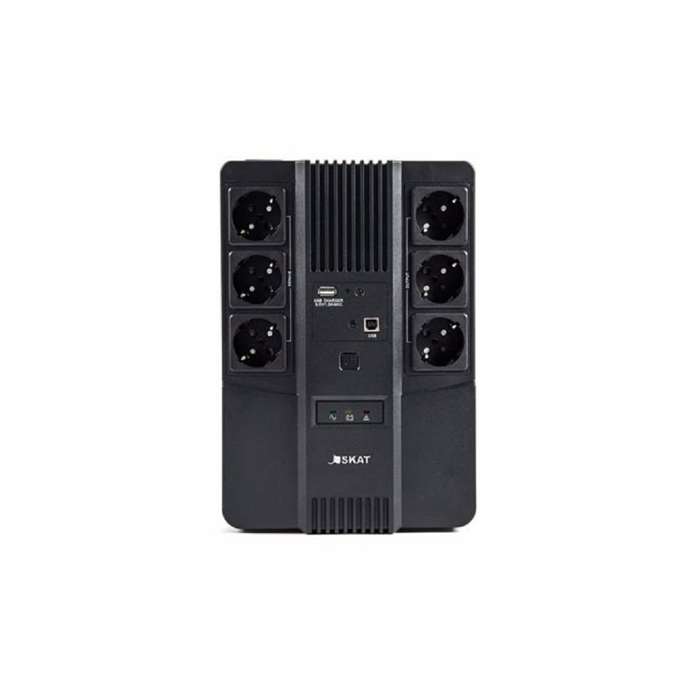 ИБП Бастион SKAT-UPS 800-AI-IN-1x9 {Line-interactive, 800/480Вт, USB/RJ-45, АКБ 1х 9Ач, сверху ЕВРО 3+3, реестр МПТ} (452) арт. 452 SKAT-UPS 800-AI-IN-1x9