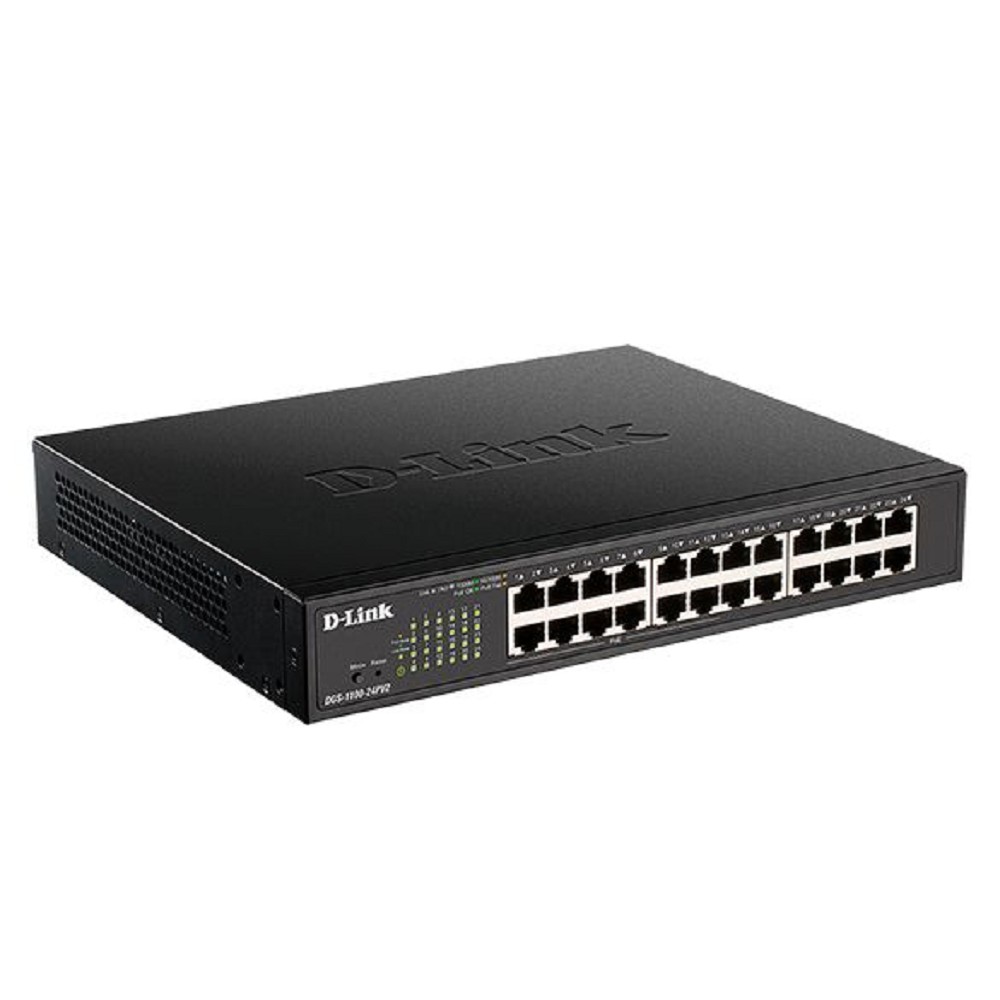D-Link Настраиваемый L2 PoE-коммутатор, 24х1000Base-T (12х1000Base-T PoE), PoE-бюджет 100 Вт арт. DGS-1100-24PV2/A3A