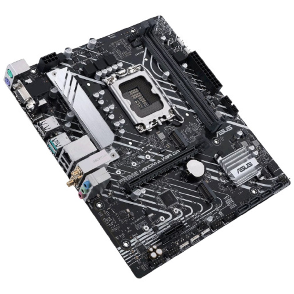 ASUS PRIME H610M-A WIFI D4, LGA1700, B610, 2*DDR4, 4*SATA, 2*M.2, 2*USB 3.2, 4*USB 2.0, 1*PCIx16, 1*PCIx1, HDMI+DP+D-Sub, mATX; 90MB1C80-M0EAY0