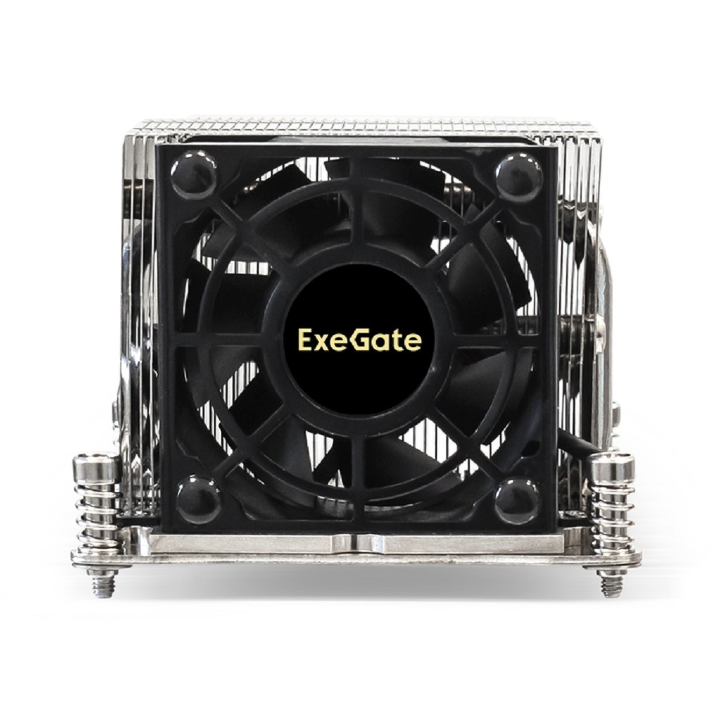 Exegate EX293443RUS Кулер ExeGate ESNK-P0048AP4.PWM.2U.2011.Cu (Al+Cu, 2U, 4 тепл. трубки, LGA2011/2066, TDP 135W, Fan 80mm, PWM, 2100-6800RPM, 2 ball bearing, 4pin, 52db, 345г, на винтах, с термопаст