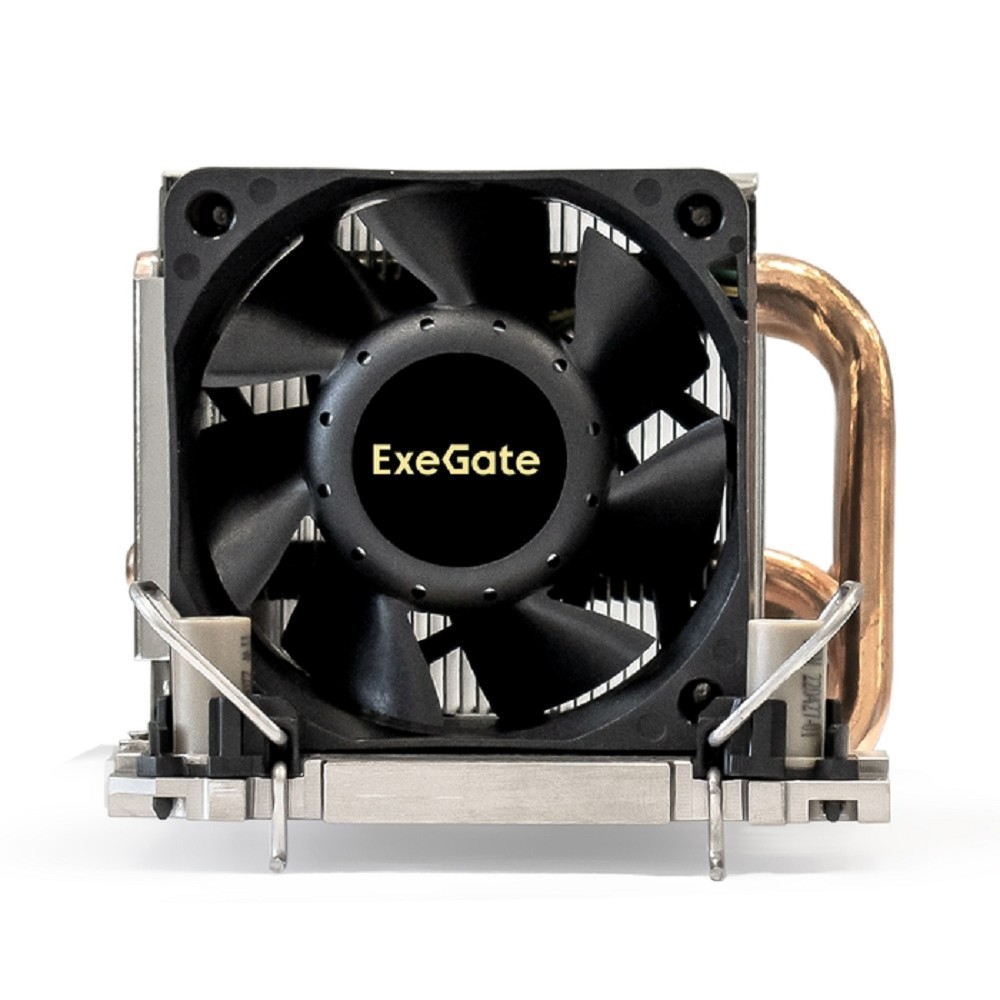 Exegate EX293442RUS Кулер ExeGate ESNK-P0078AP4.PWM.2U.4189.Cu (Al+Cu, 2U, 5 тепл. трубок, LGA 4189, TDP 300W, Fan 80mm, PWM, 2100-8000RPM, 2 ball bearing, 4pin, 54,3db, 400г, на защелках, с термопаст