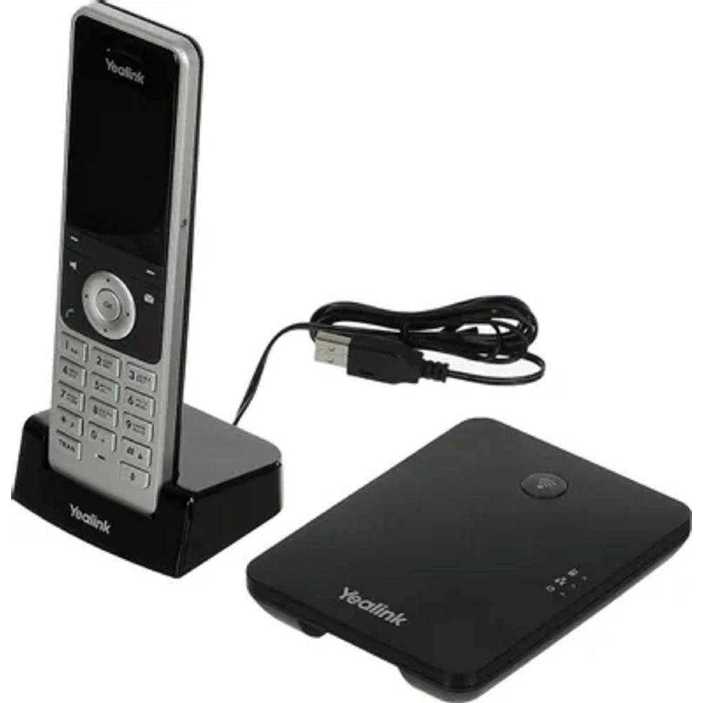 YEALINK DECT-трубка Yealink W76P DECT (база W70B+трубка W56H) до 10 SIP-аккаунтов, до 10 трубок на базу, до 20 одноврем. Вызовов