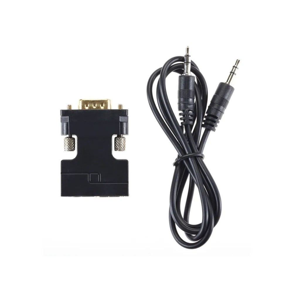 Aopen CA336A Переходник HDMI(F) --> VGA(M)+audio,1080*60Hz, VCOM [4895182225145]