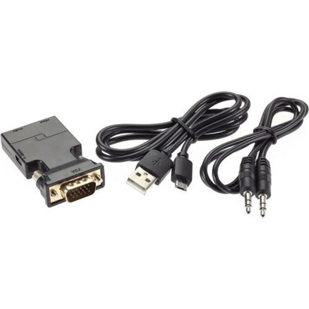 Переходник VCOM HDMI F/VGA M+mini jack 3.5 mm M+microUSB M (CA337A)