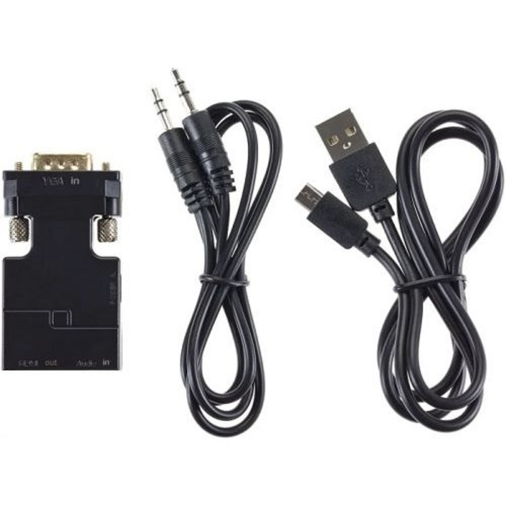 Переходник VCOM HDMI F/VGA M+mini jack 3.5 mm M+microUSB M (CA337A)