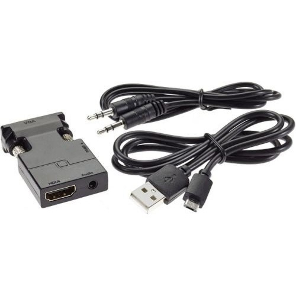Переходник VCOM HDMI F/VGA M+mini jack 3.5 mm M+microUSB M (CA337A)