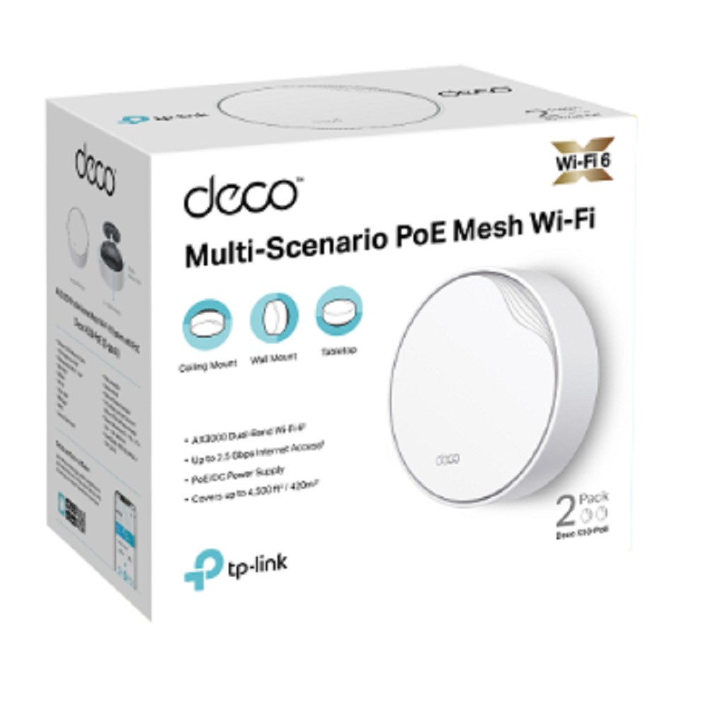 TP-Link Deco X50-PoE (2-pack) арт. Deco X50-PoE(2-pack)