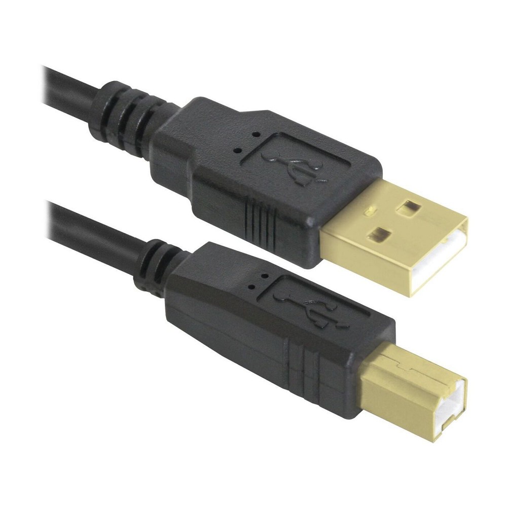 Defender USB04-06 PRO Кабель USB 2.0 для соед. 1.8м AM/BM , зол.конт, 2фер.фил. [87430]