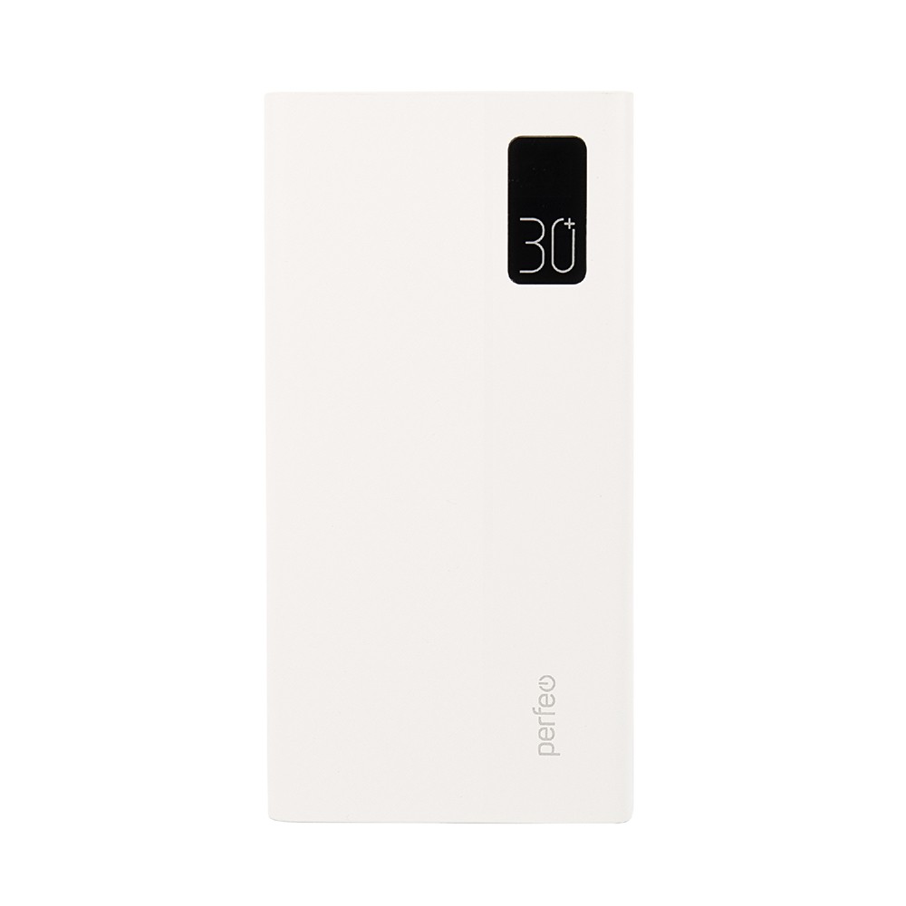 Perfeo Powerbank MOUNTAINS 30000 mAh/LED дисплей/PD + QC 3.0/Type-C/4 USB/Выход: 3A, max 22.5W/White (PF_D0162)