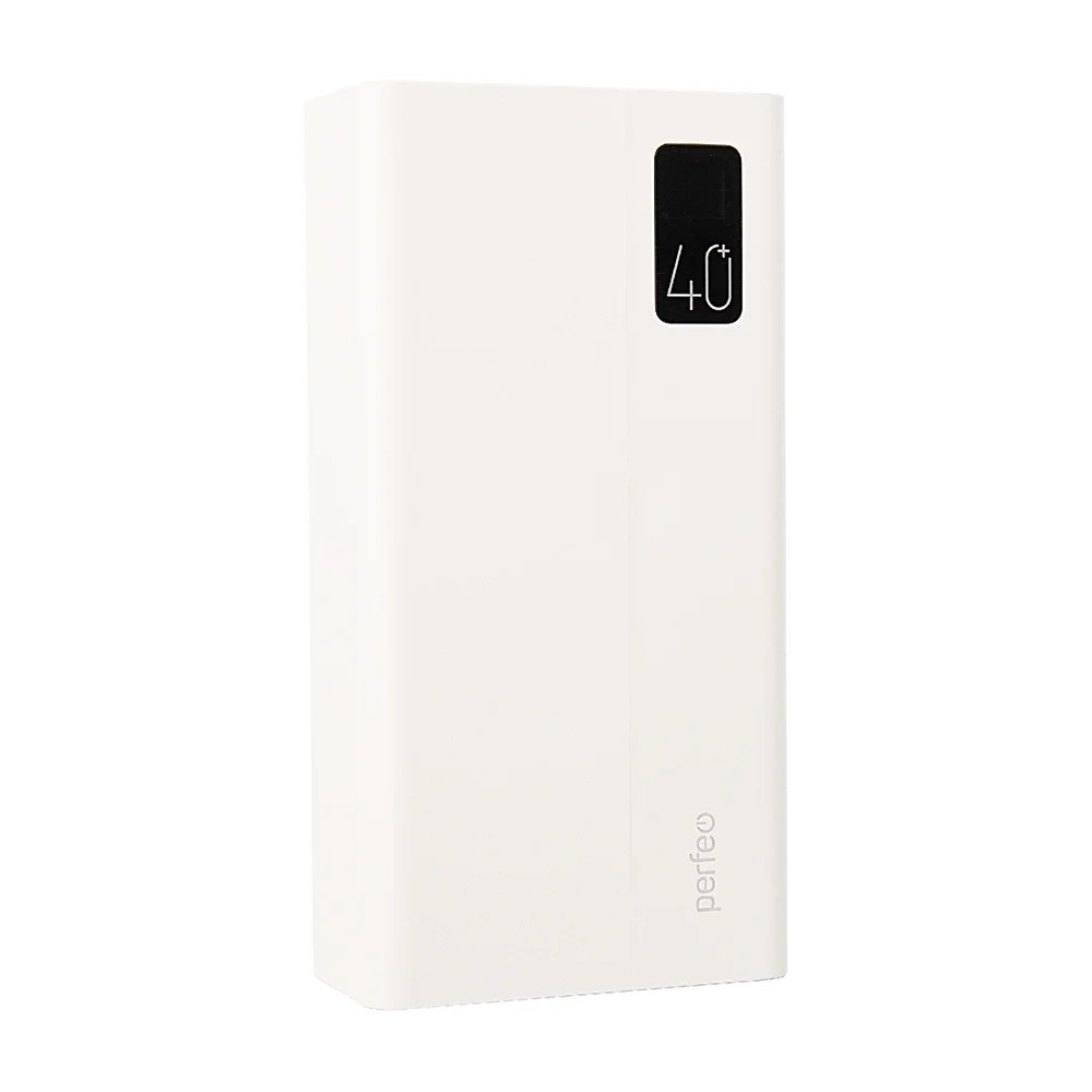 Perfeo Powerbank MOUNTAINS 40000 mAh/LED дисплей/PD + QC 3.0/Type-C/4 USB/Выход: 3A, max 22.5W/White (PF_D0160)