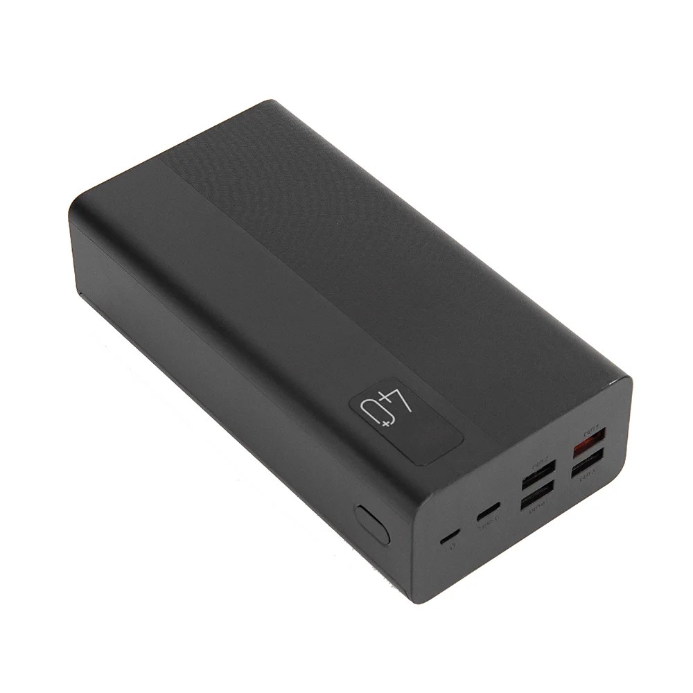 Perfeo Powerbank MOUNTAINS 40000 mAh/LED дисплей/PD + QC 3.0/Type-C/4 USB/Выход: 3A, max 22.5W/Black (PF_D0144)