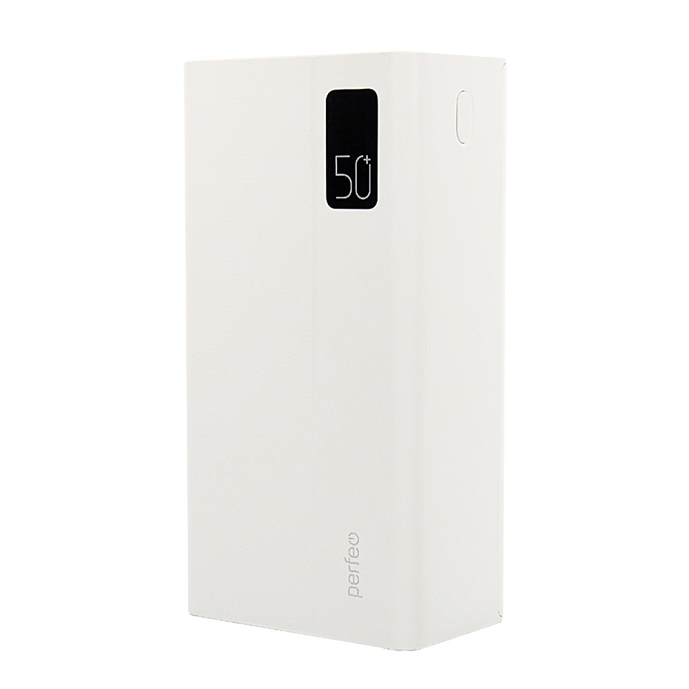 Perfeo Powerbank MOUNTAINS 50000 mAh/LED дисплей/PD + QC 3.0/Type-C/4 USB/Выход: 3A, max 22.5W/White (PF_B4888)