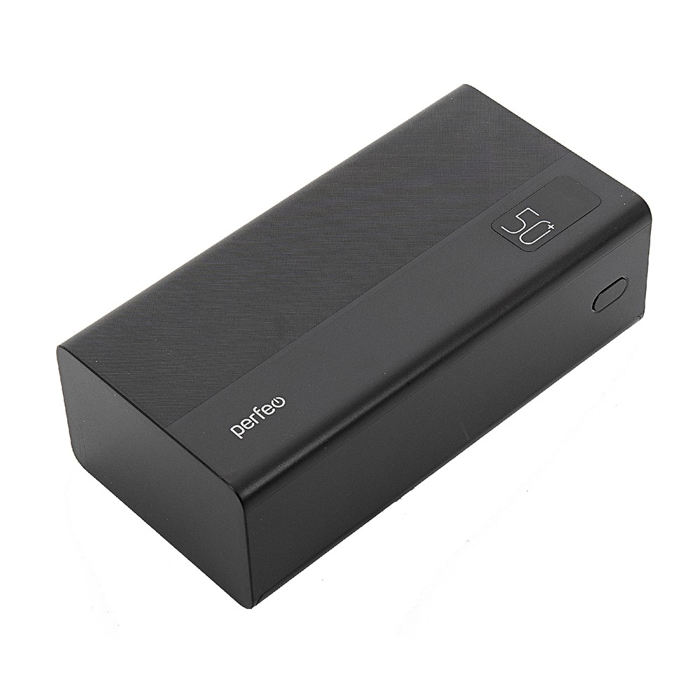 Perfeo Powerbank MOUNTAINS 50000 mAh/LED дисплей/PD + QC 3.0/Type-C/4 USB/Выход: 3A, max 22.5W/Black (PF_B4887)