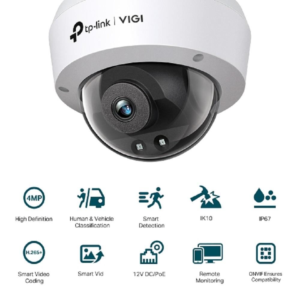 TP-Link VIGI C240I(2.8mm) Купольная камера 4 Мп с ИК-подсветкой TP-Link SMB