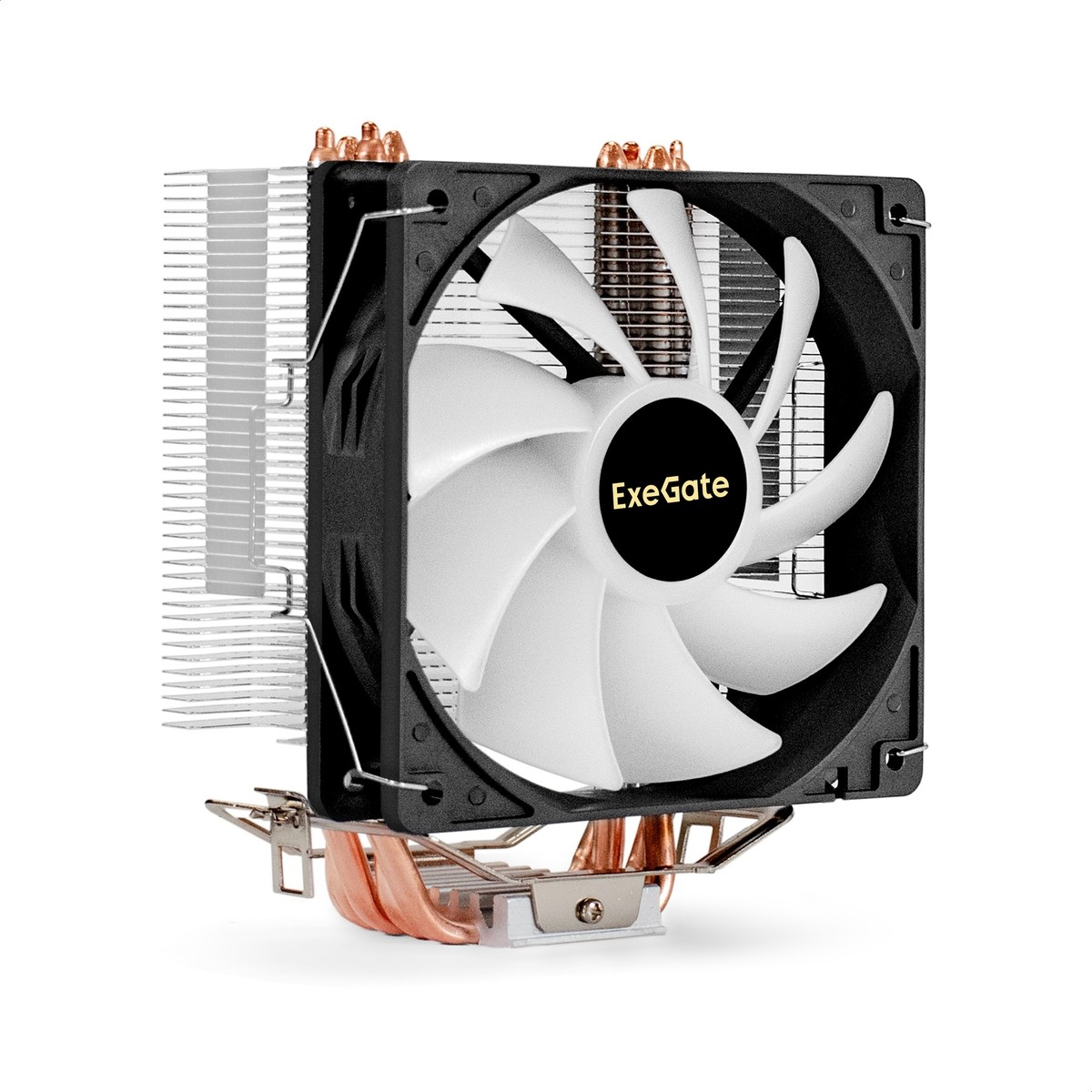 Exegate EX293655RUS Кулер ExeGate Wizard EXX400V2-PWM.FRGB {(Al+Cu, 4 тепл.трубки,LGA775/1150/1151/1155/1156/1200/1700/AM2/AM2+/AM3+/AM4/FM1/FM2/754/939/940, TDP 140W, Fan 120mm, PWM, 800-2400RPM}