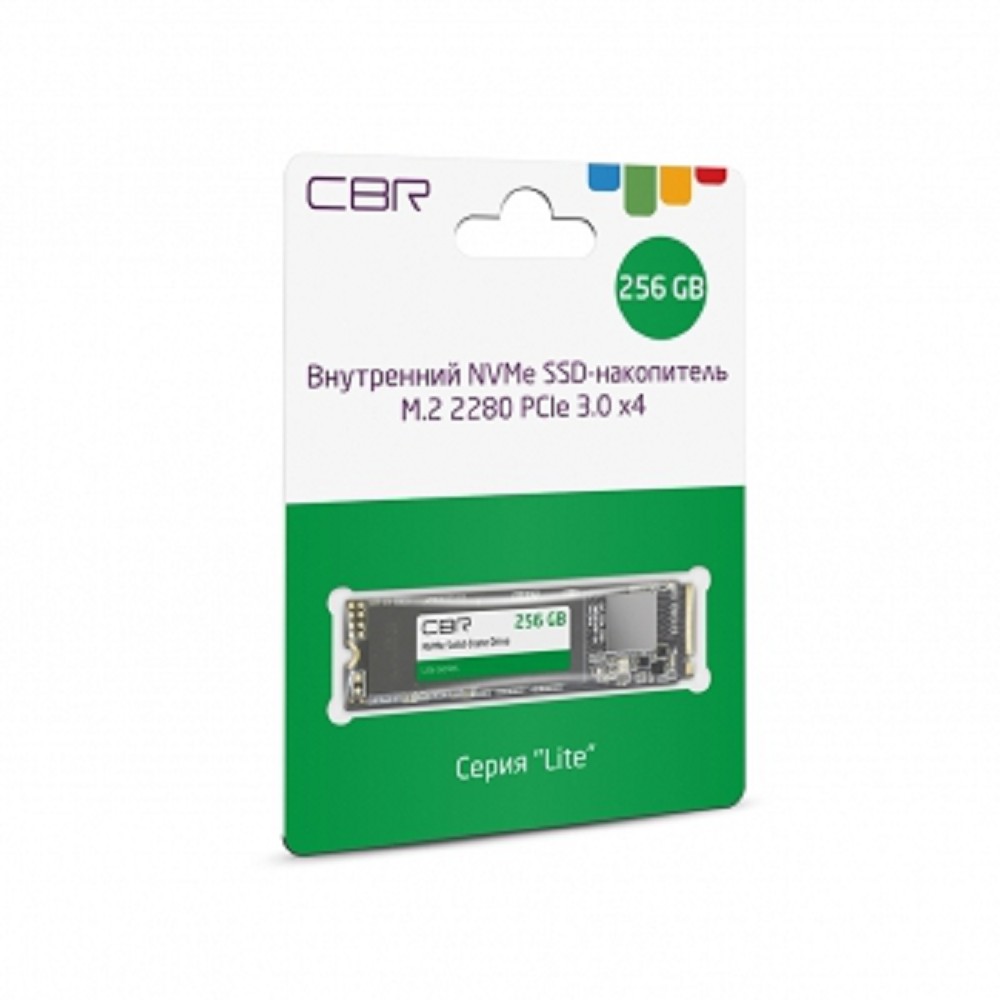 CBR SSD-256GB-M.2-LT22, Внутренний SSD-накопитель, серия "Lite", 256 GB, M.2 2280, PCIe 3.0 x4, NVMe 1.3, SM2263XT, 3D TLC NAND, R/W speed up to 2000/1300 MB/s, TBW (TB) 128