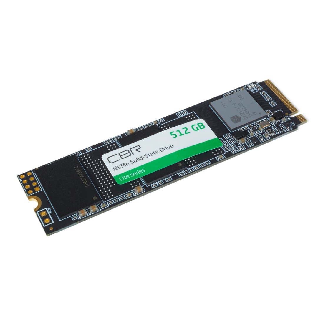 CBR SSD-512GB-M.2-LT22, Внутренний SSD-накопитель, серия "Lite", 512 GB, M.2 2280, PCIe 3.0 x4, NVMe 1.3, SM2263XT, 3D TLC NAND, R/W speed up to 2100/1600 MB/s, TBW (TB) 256