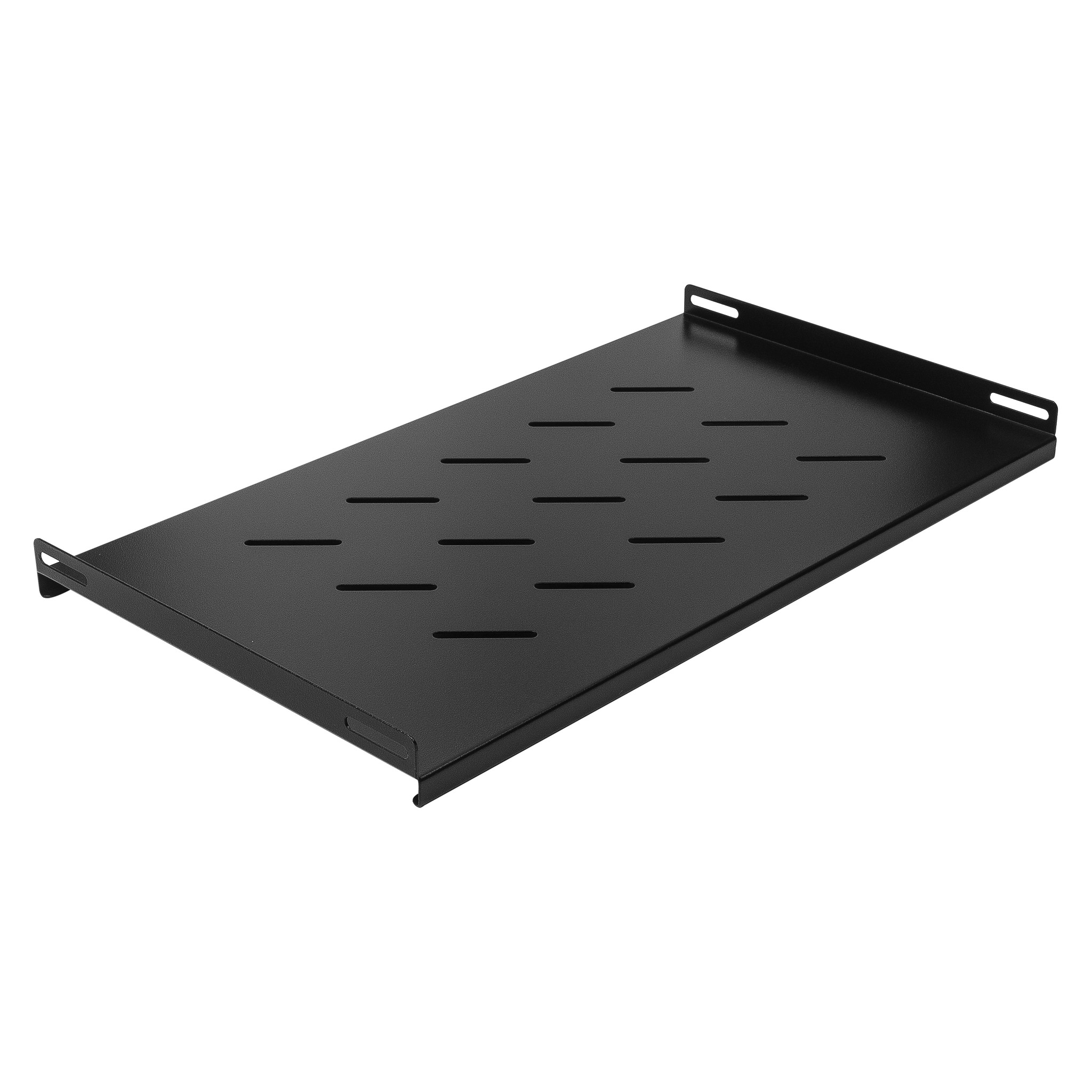 NEOMAX Полка 19"1U, для настенного шкафа 600*450; глубина полки 280мм, ширина 500мм; цвет черный (NM-SHF-1U45-101-BK)