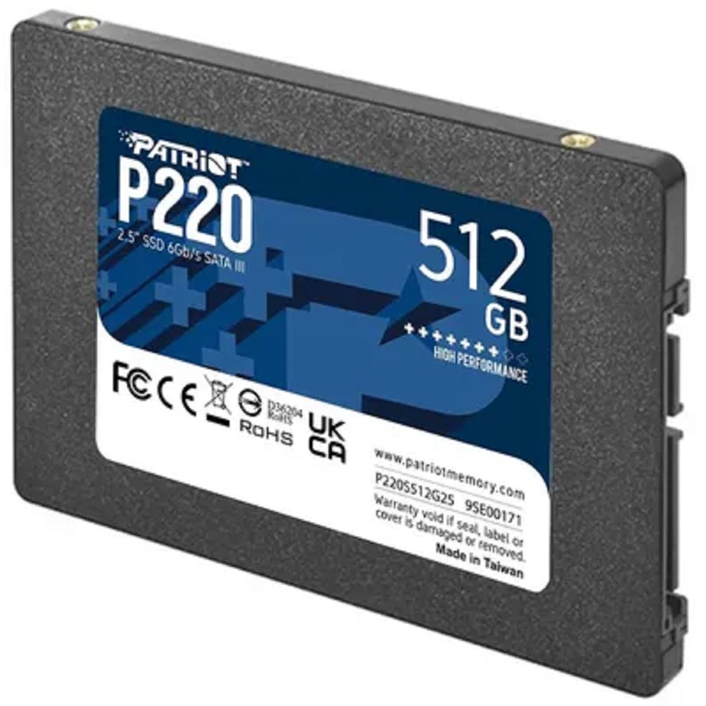 Patriot SSD P220 512GB SATA3 2.5" R550/W500 TBW 960TB 3D NAND арт. P220S512G25