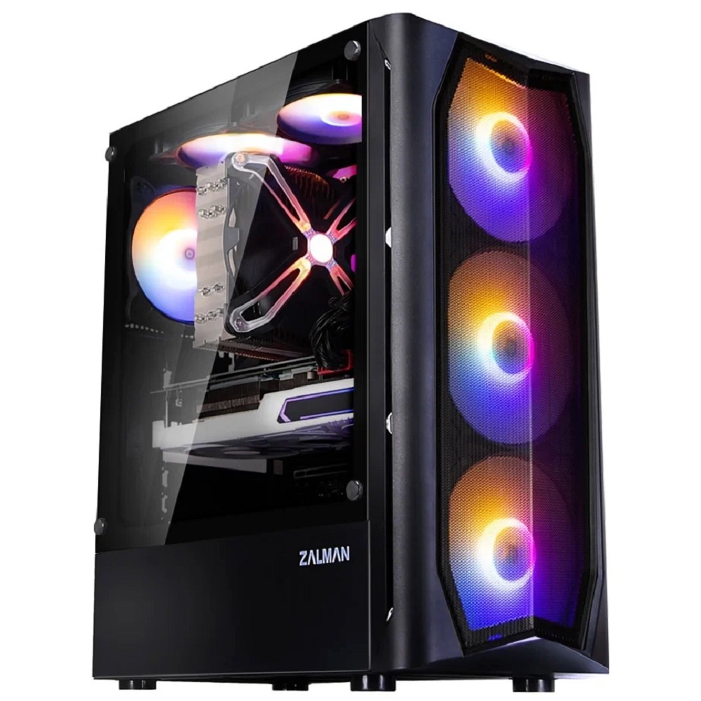 ZALMAN N4 Rev.1, ATX, BLACK, WINDOW, 2x3.5", 2x2.5", 2xUSB2.0, 1xUSB3.0, FRONT 3x140mm RGB, REAR 1x120mm RGB, TOP 2x120mm RGB