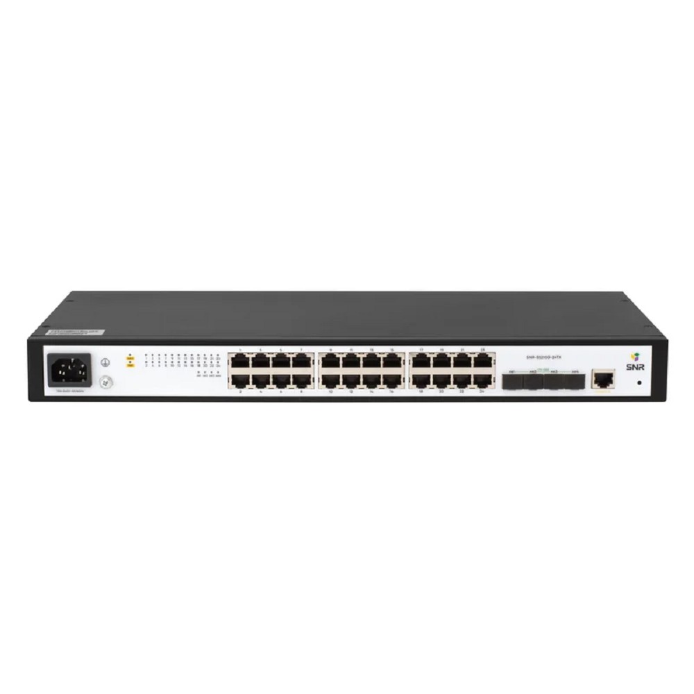 SNR Управляемый коммутатор уровня 2+, 24 порта 10/100/1000Base-T, 4 порта 1/10G SFP+ арт. SNR-S5210G-24TX