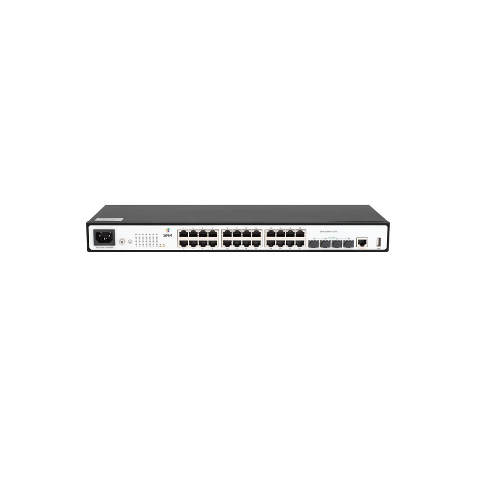 SNR Управляемый коммутатор уровня 2, 24 порта 10/100/1000Base-T, 4 порта 1/10G SFP+ арт. SNR-S2989G-24TX