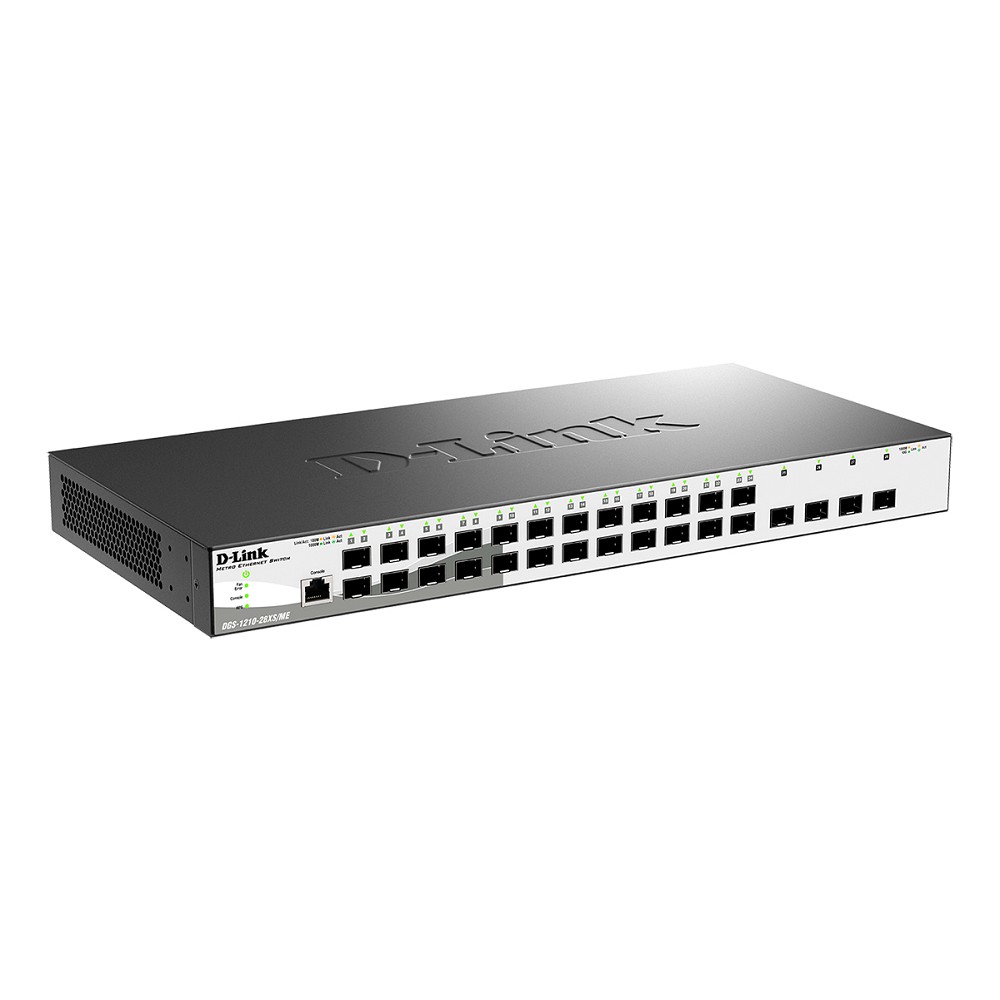 D-Link DGS-1210-28XS/ME/B2A Управляемый L2 коммутатор с 24 портами 100/1000Base-X SFP и 4 портами 10GBase-X SFP+ D-Link SMB